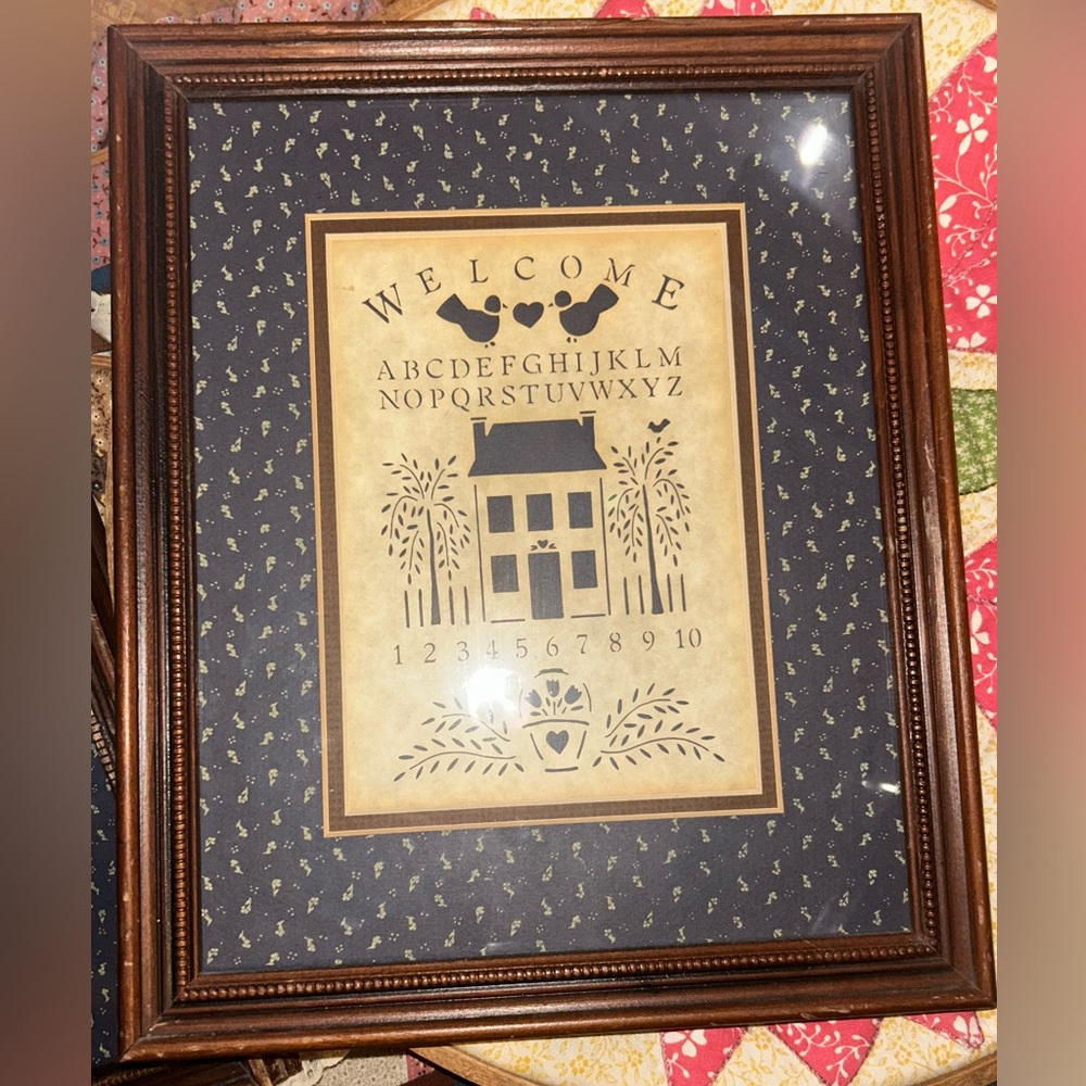 Framed Welcome Alphabet Art